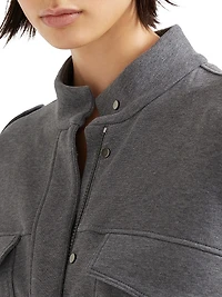 Cotton Smooth French Terry Outerwear Style Sweatshirt