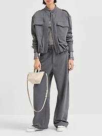 Cotton Smooth French Terry Outerwear Style Sweatshirt