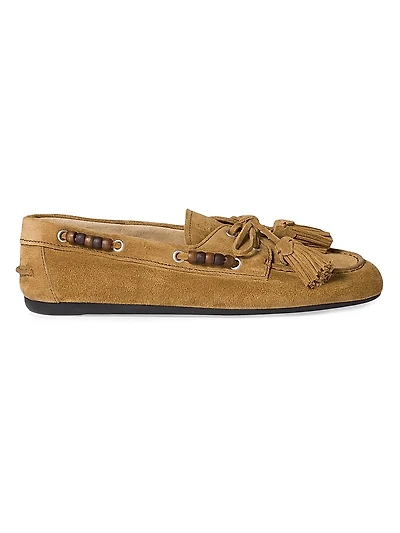 Suede Tassel Loafers