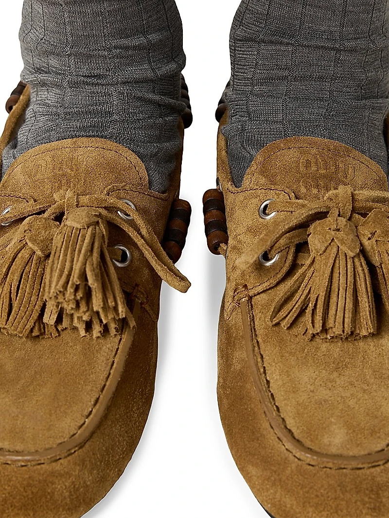 Suede Tassel Loafers