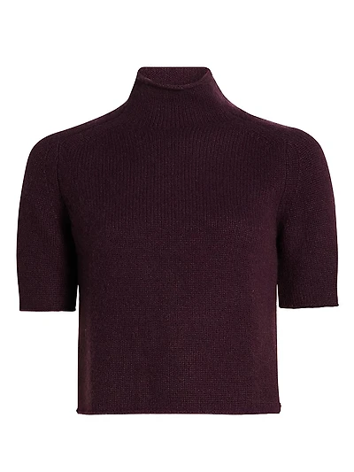 Fride Cashmere Short-Sleeve Sweater