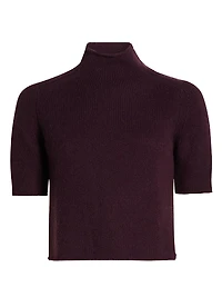 Fride Cashmere Short-Sleeve Sweater