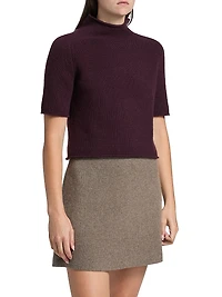 Fride Cashmere Short-Sleeve Sweater