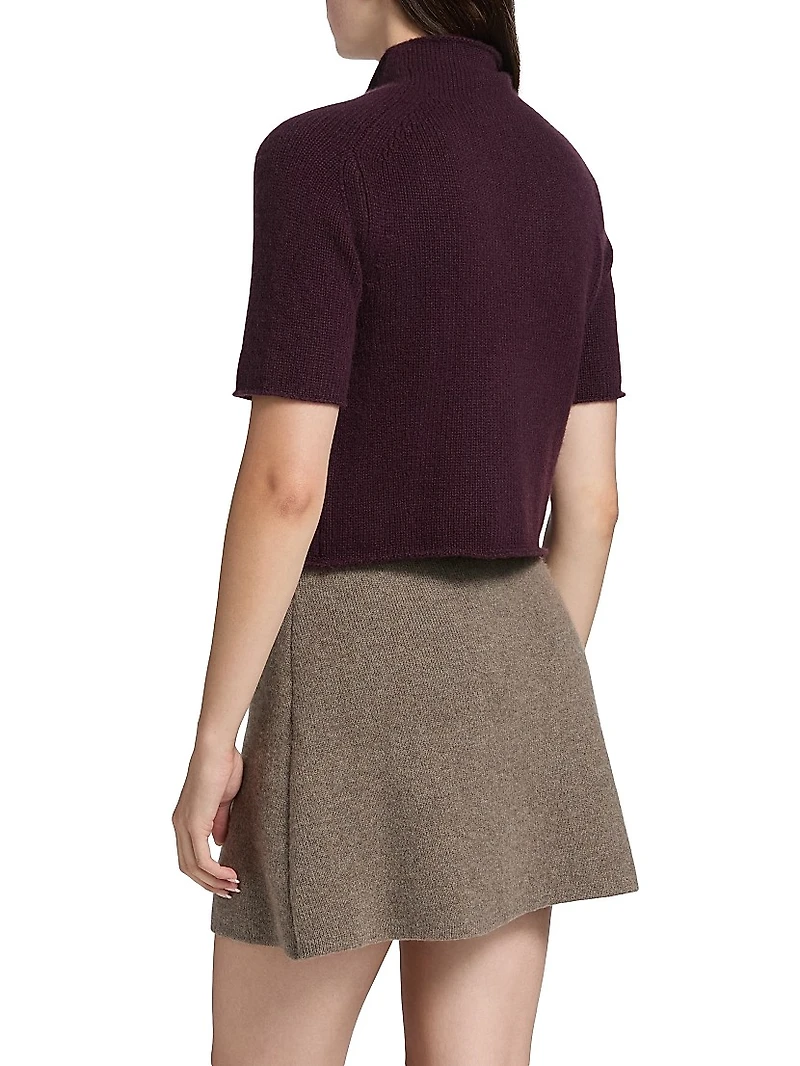 Fride Cashmere Short-Sleeve Sweater