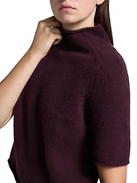 Fride Cashmere Short-Sleeve Sweater