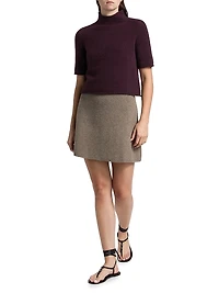 Fride Cashmere Short-Sleeve Sweater