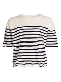 Cila Striped Cashmere Relaxed-Fit T-Shirt