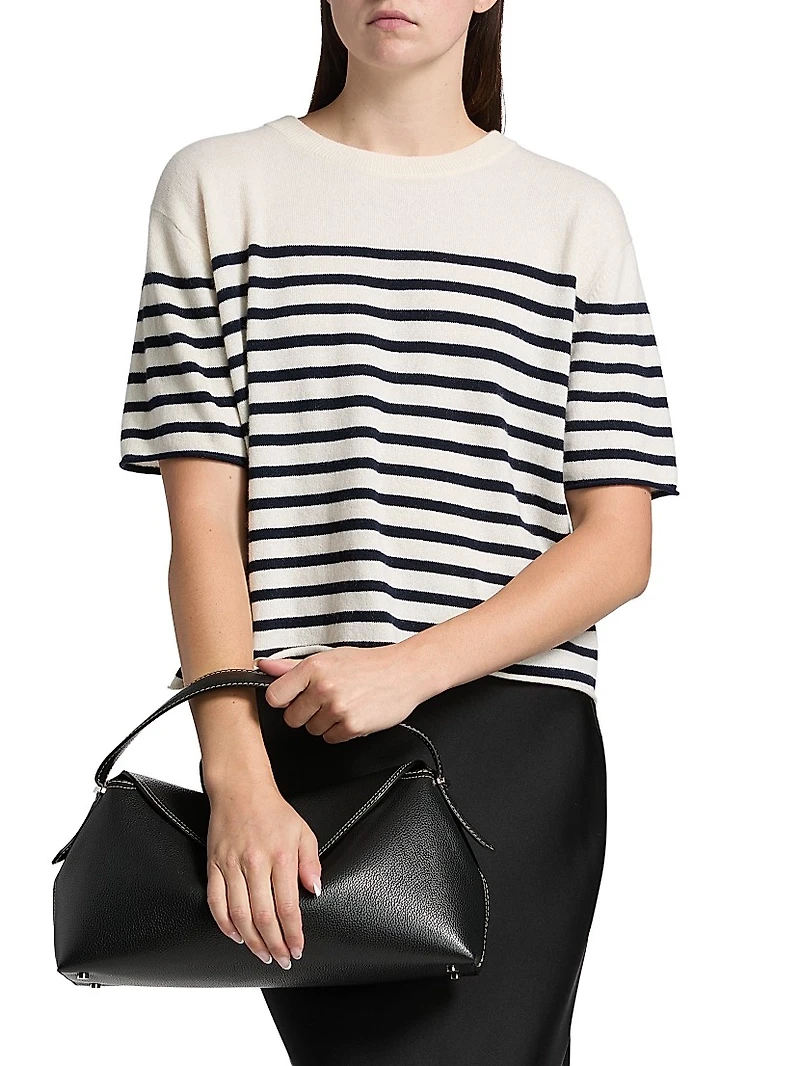 Cila Striped Cashmere Relaxed-Fit T-Shirt