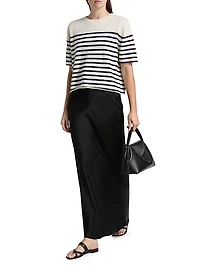 Cila Striped Cashmere Relaxed-Fit T-Shirt