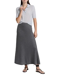 Sea Breeze Cashmere-Silk Polo Sweater