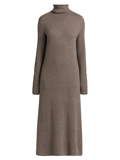 Truffle Cashmere Turtleneck Sweaterdress