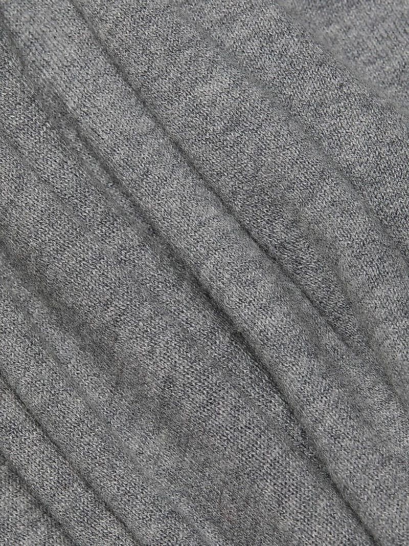 Deep Cloud Cotton-Cashmere Tie-Waist Maxi-Dress