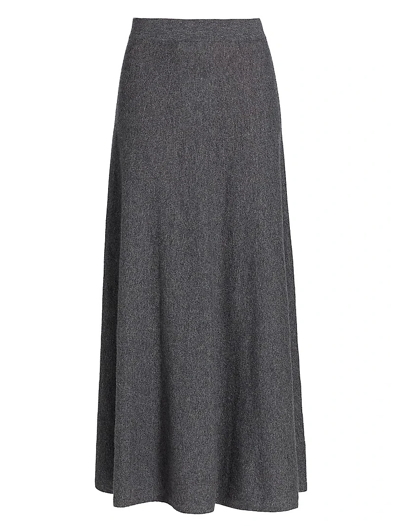 Flared Cashmere Maxi Skirt