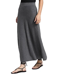 Flared Cashmere Maxi Skirt