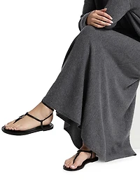 Flared Cashmere Maxi Skirt