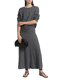 Flared Cashmere Maxi Skirt