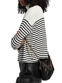The Knit Striped Turtleneck Long-Sleeve Top