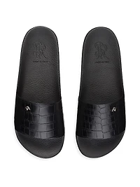 Crocodile Leather Slides