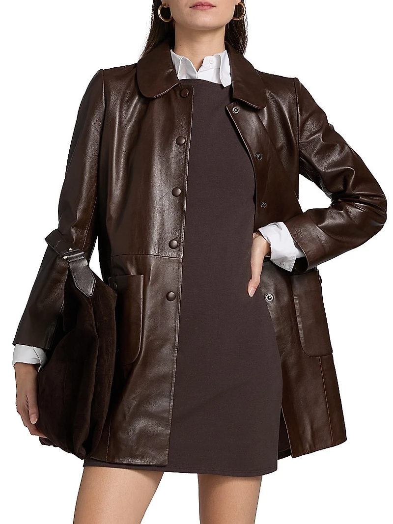 Madie Leather Coat