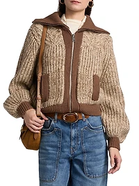 Rabel Zip-Front Cardigan