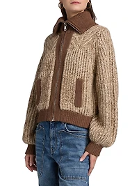 Rabel Zip-Front Cardigan