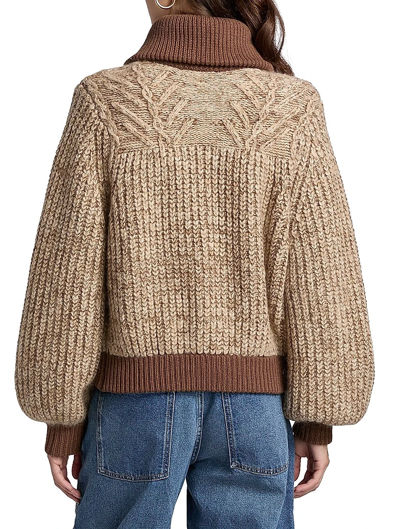 Rabel Zip-Front Cardigan