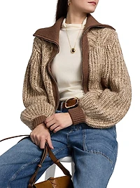 Rabel Zip-Front Cardigan