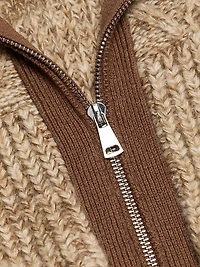 Rabel Zip-Front Cardigan