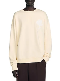 Sweatshirt with Flower Patch