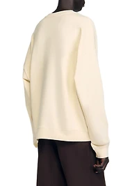 Sweatshirt with Flower Patch