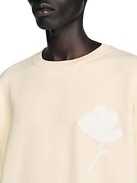 Sweatshirt with Flower Patch