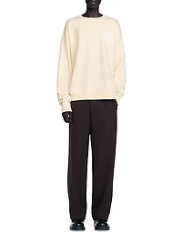 Sweatshirt with Flower Patch