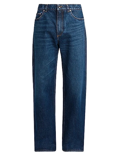High-Rise Straight-Leg Jeans
