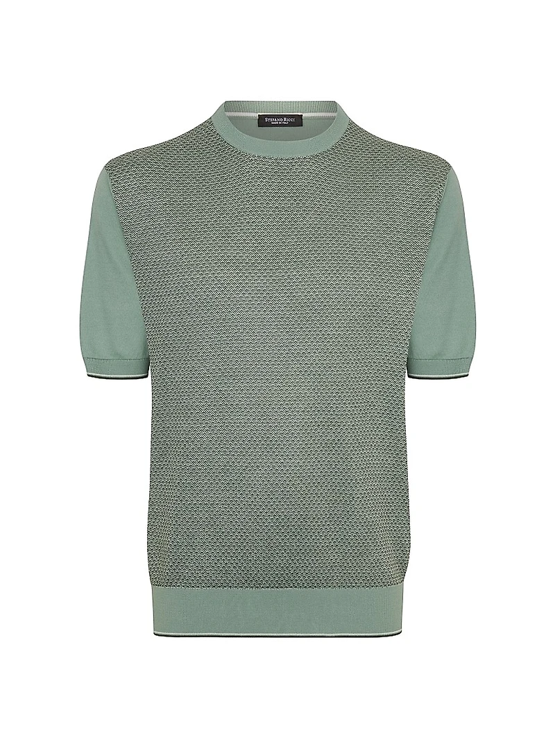 Cotton and Silk Crewneck Sweater