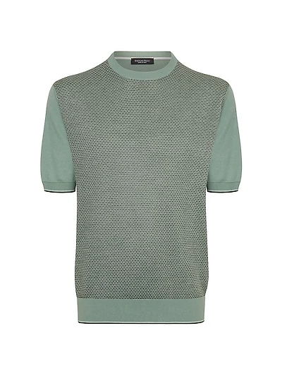 Cotton and Silk Crewneck Sweater
