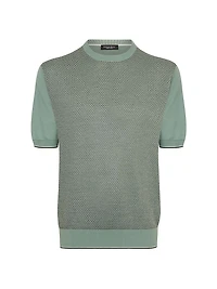 Cotton and Silk Crewneck Sweater