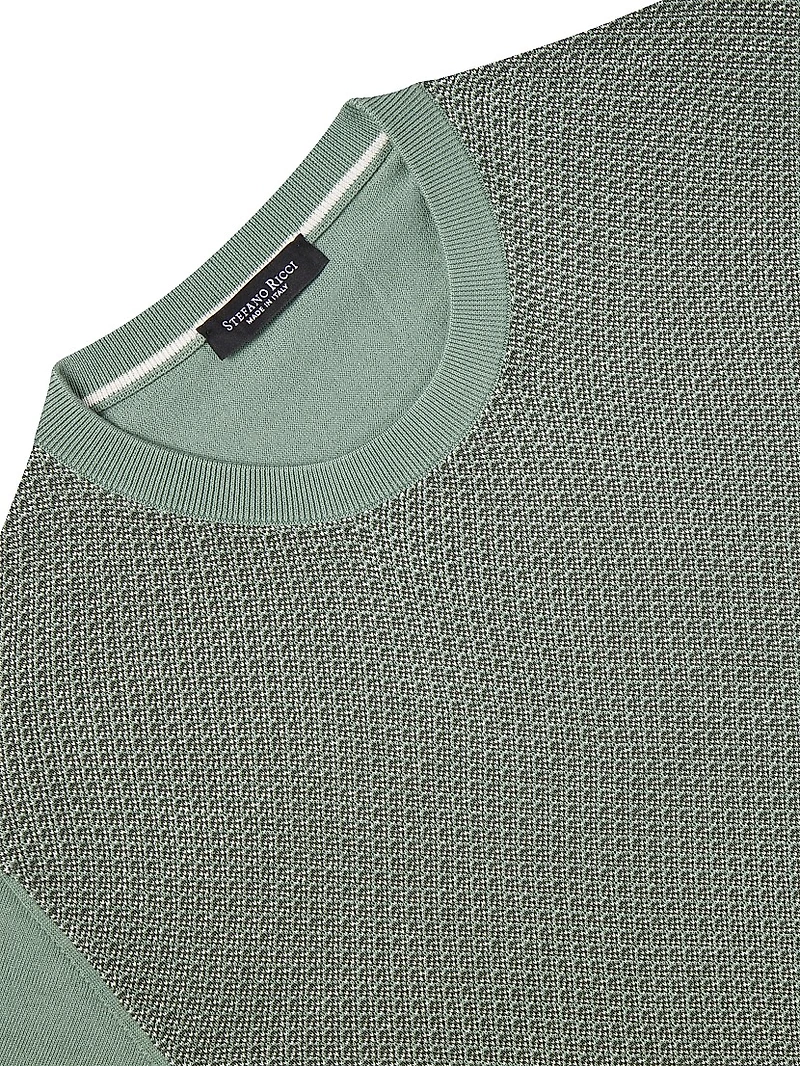 Cotton and Silk Crewneck Sweater
