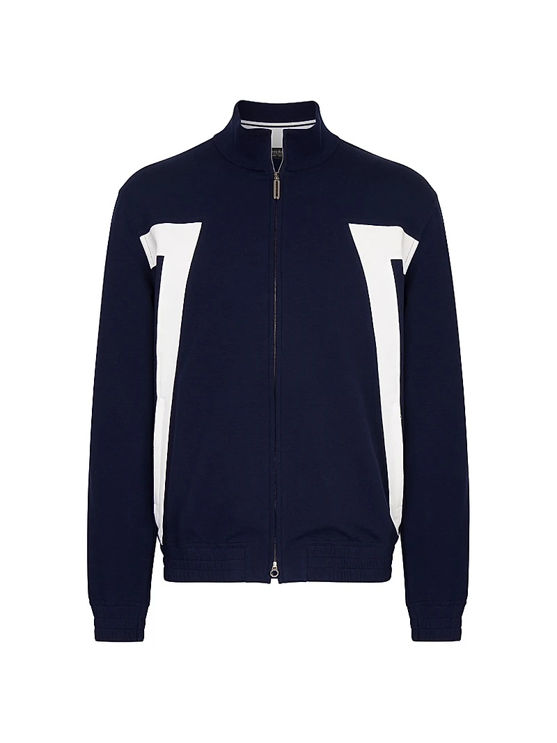 Cotton Blend Jogging Blouson Sweater