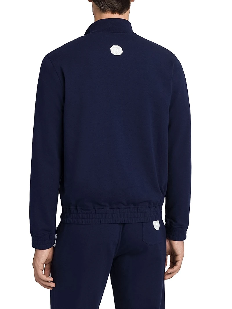 Cotton Blend Jogging Blouson Sweater