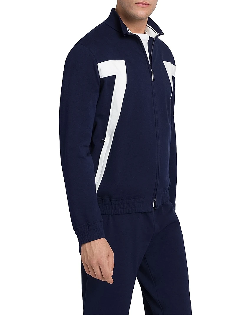 Cotton Blend Jogging Blouson Sweater