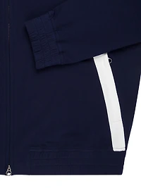 Cotton Blend Jogging Blouson Sweater