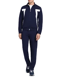 Cotton Blend Jogging Blouson Sweater