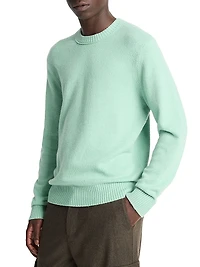 Cashmere-Blend Long-Sleeve Crewneck Sweater