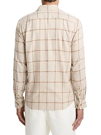Rookery Plaid Cotton French Placket Shirt