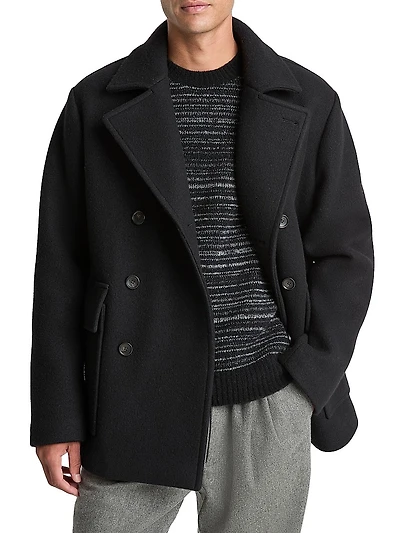 Classic Wool-Blend Peacoat