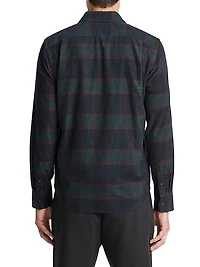 Holme Plaid Cotton French Placket Shirt
