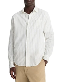 Chatsworth Striped Cotton French Placket Shirt