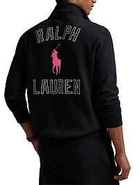 Logo Cotton-Blend Quarter-Zip Sweatshirt