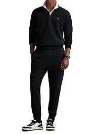 Logo Cotton-Blend Quarter-Zip Sweatshirt