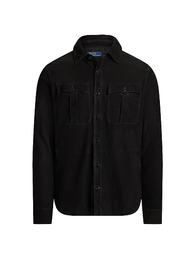 Suede Utility Overshirt